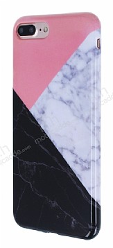 iPhone 7 Plus / 8 Plus Granit Grnml Pembe Silikon Klf