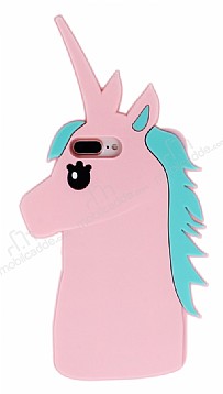 iPhone 7 Plus / 8 Plus Unicorn Pembe Silikon Klf