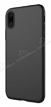 Dafoni Membrane iPhone X / XS Ultra nce Mat Siyah Silikon Klf