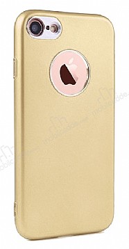 iPhone SE / 5 / 5S Metal Kamera Korumal Gold Silikon Klf
