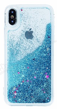 iPhone X / XS Sulu Mavi Rubber Klf