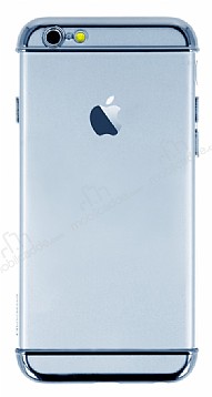 Joyroom iPhone 6 / 6S Silver Kenarl effaf Rubber Klf