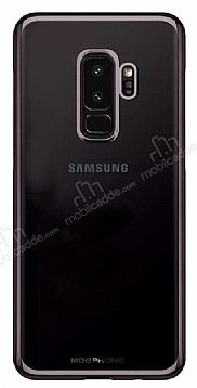 MeePhone Samsung Galaxy S9 Siyah Kenarl effaf Rubber Klf