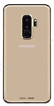 MeePhone Samsung Galaxy S9 Gold Kenarl effaf Rubber Klf