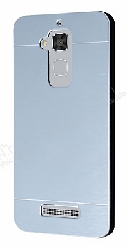 Motomo Asus Zenfone 3 Max ZC520TL Metal Silver Rubber Klf