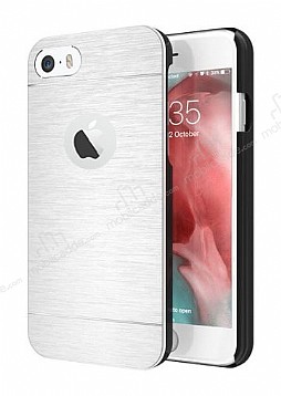 Motomo iPhone 6 / 6S Metal Silver Rubber Klf