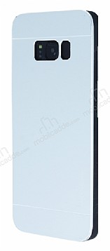 Motomo Samsung Galaxy S8 Metal Silver Rubber Klf