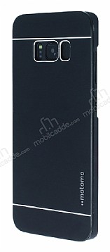 Motomo Samsung Galaxy S8 Metal Siyah Rubber Klf