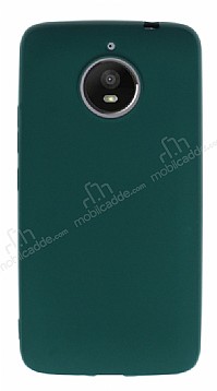 Motorola Moto E4 Plus Mat Koyu Yeil Silikon Klf