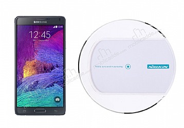 Nillkin Magic Disk II Samsung Galaxy Note 4 Beyaz Kablosuz arj Cihaz