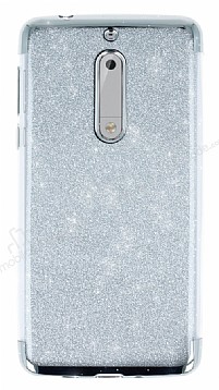 Nokia 5 Simli Silver Silikon Klf