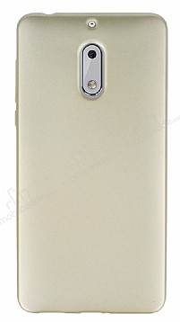 Nokia 6 Mat Gold Silikon Klf
