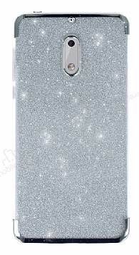 Nokia 6 Simli Silver Silikon Klf