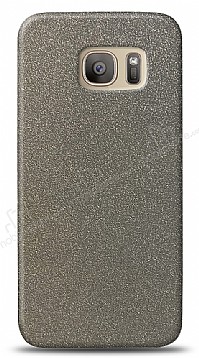 Dafoni Samsung Galaxy S7 Edge Silver Parlak Simli Telefon Kaplama
