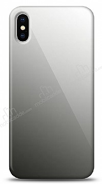 Eiroo iPhone X / XS Silikon Kenarl Aynal Siyah Klf