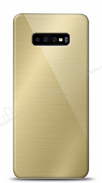Eiroo Samsung Galaxy S10 Silikon Kenarl Aynal Gold Klf
