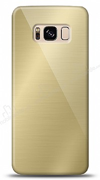 Eiroo Samsung Galaxy S8 Silikon Kenarl Aynal Gold Klf