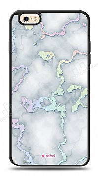 Dafoni Hologram iPhone 6 / 6S Beyaz Mermer Desenli Klf
