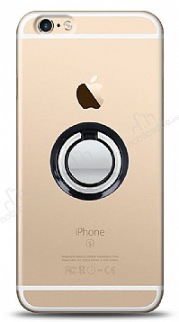 iPhone 6 / 6S Siyah Tutuculu effaf Klf