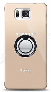 Samsung Galaxy Alpha Siyah Tutuculu effaf Klf