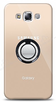 Samsung Galaxy E7 Siyah Tutuculu effaf Klf