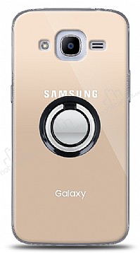 Samsung Galaxy J2 2016 Siyah Tutuculu effaf Klf