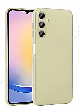 Samsung Galaxy A25 Mat Gold Silikon Klf