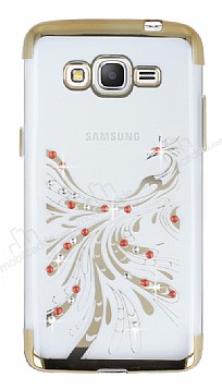 Samsung Galaxy Grand Prime / Prime Plus Gold Peacock Tal effaf Silikon Klf