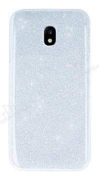 Samsung Galaxy J3 Pro 2017 Simli Silver Silikon Klf