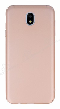 Samsung Galaxy J5 Pro 2017 Tam Kenar Koruma Rose Gold Rubber Klf