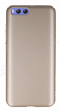 Xiaomi Mi 6 Tam Kenar Koruma Gold Rubber Klf