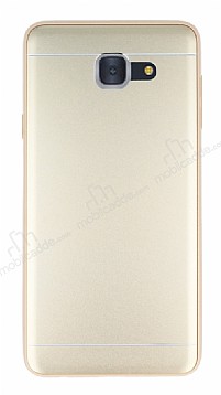 Samsung Galaxy J7 Max Silikon Kenarl Metal Gold Klf