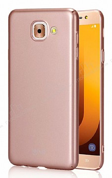 Samsung Galaxy J7 Max Tam Kenar Koruma Rose Gold Rubber Klf