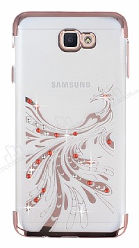 Samsung Galaxy J7 Prime / J7 Prime 2 Rose Gold Peacock Tal effaf Silikon Klf