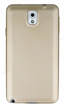 Samsung Galaxy Note 3 Mat Gold Silikon Klf
