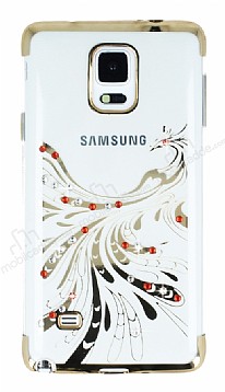 Samsung Galaxy Note 4 Gold Peacock Tal effaf Silikon Klf