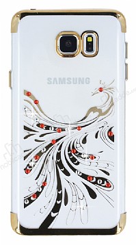 Samsung Galaxy Note 5 Gold Peacock Tal effaf Silikon Klf