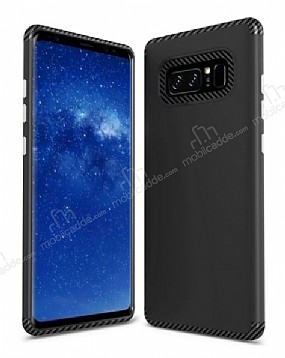 Samsung Galaxy Note 8 Metal Tulu Ultra Koruma Siyah Klf