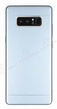 Samsung Galaxy Note 8 Silikon Kenarl Metal Silver Klf