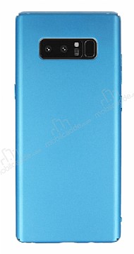 Samsung Galaxy Note 8 Tam Kenar Koruma Turkuaz Rubber Klf