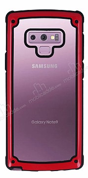 Samsung Galaxy Note 9 Jelly Bumper effaf Ultra Koruma Krmz Klf