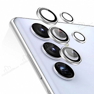 Samsung Galaxy S22 Ultra 5G Silver Metal Kamera Lens Koruyucu