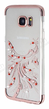 Samsung Galaxy S7 Edge Rose Gold Peacock Tal effaf Silikon Klf