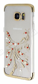 Samsung Galaxy S7 Edge Gold Peacock Tal effaf Silikon Klf