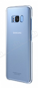 Samsung Galaxy S8 Orjinal Clear Cover Mavi Rubber Klf