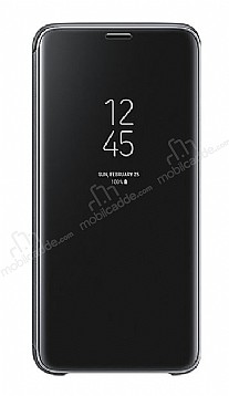 Samsung Galaxy S9 Orjinal Clear View Uyku Modlu Standl Siyah Klf