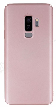 Samsung Galaxy S9 Plus Tam Kenar Koruma Rose Gold Rubber Klf
