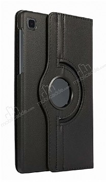 Samsung Galaxy Tab A9 360 Derece Dner Standl Siyah Deri Klf