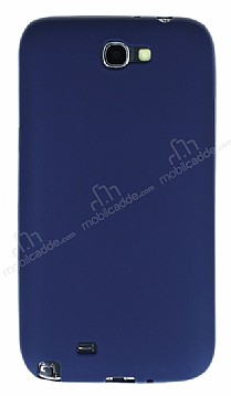 Samsung N7100 Galaxy Note 2 Mat Lacivert Silikon Klf