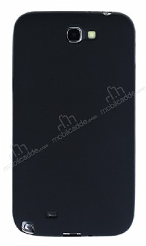 Samsung N7100 Galaxy Note 2 Mat Siyah Silikon Klf